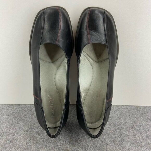 BeautiFeel Black Leather Classic Mini Heel Loafers Women’s Size 39 or US 8-8.5 - Picture 2 of 10